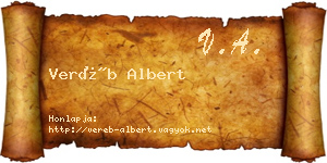 Veréb Albert névjegykártya